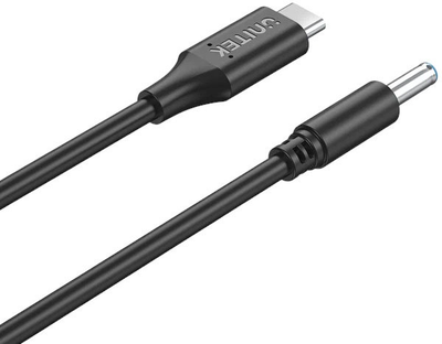Kabel Unitek USB-C - DC Jack 4.5 x 3.0 mm do HP 65W 1.8 m Black (C14117BK-1.8M)