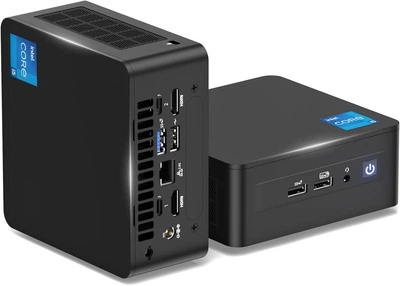 Мини ПК Intel NUC 12 Pro Kit NUC12WSH / Intel Core i5-1240P / RAM 16GB / SSD 512GB / 2 х HDMI / LAN / Wi-Fi 6 / Bleutooth 5.3 / Windows 11 / Black
