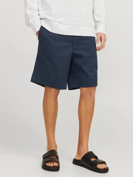 Шорти бавовняні довгі чоловічі Jack & Jones 12274983 S Navy Blazer (5715714948078)