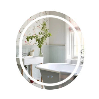 Зеркало Qtap Gemini 800х700 с LED-подсветкой Touch, с антизапотеванием, с диммером, рег. темп. цвета (3000-6500K) Reverse