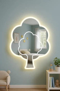 Зеркало настенное (150х100) с LED-подсветкой «Дерево» для детской