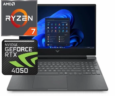 Ноутбук (2025) ігровий HP Victus 15 Ryzen 7-7445HS/ 24GB / 512GB/ Win11x Licensed/ RTX4050 / 15.6" 144Hz
