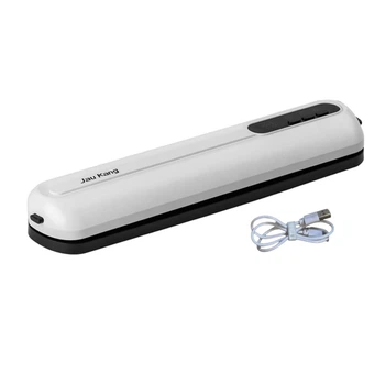 Портативный вакуумный упаковщик вакууматор бытовой Vacuum Sealer Jau Kung ZKFK-005 90W Зарядка от USB Black