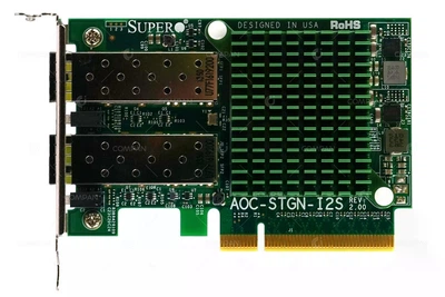 Сетевая карта Intel X520-DA2 Dual Port Server Network Adapter 2x10GbE SFP+ PCI-Ex8 low profile (Supermicro AOC-STGN-i2S rev. 2.00) Б/У