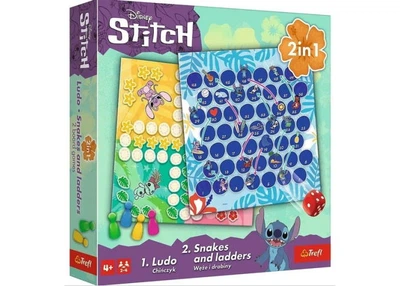 Настільна гра Trefl Лудо 2 в 1. Ліло і Стіч (Ludo 2 in 1: Lilo & Stitch) (02656)