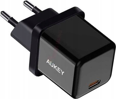 Ładowarka sieciowa AUKEY PA-F5 USB-C mini, PowerDelivery 20W Black (689323785742)