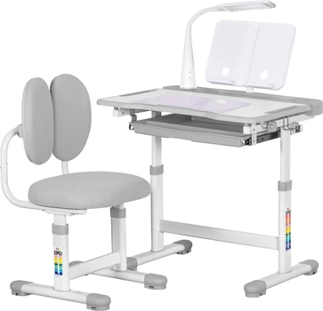 Комплект Evo-kids BD-20 Парта + стілець + лампа Сірий (BD-20 G)