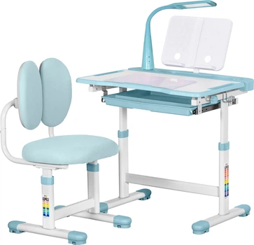 Комплект Evo-kids BD-20 Парта + стілець + лампа Блакитний (BD - 20 BL)