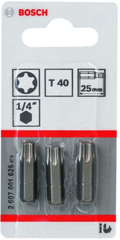 Набір біт Bosch T40 x 25 мм 3 шт (3165140301510)