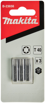 Набір біт Makita T40 x 25 мм 3 шт (0088381408189)