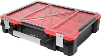 Organizer plastikowy YATO z 12 kuwetami 490 x 420 x 115 mm (YT-08960)