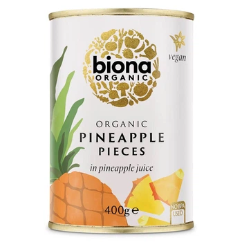 Шматочки ананасу в ананасовому соку Biona Organic 400 г (18901815)