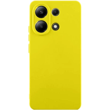 Чехол TPU GETMAN Liquid Silk Full Camera для Xiaomi Redmi Note 13 4G Желтый / Flash