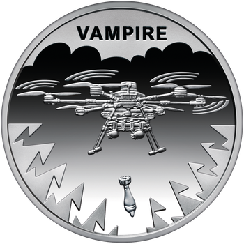 Пам`ятна монета НБУ 5грн `Українська бавовна. БПЛА "Vampire"` у сувенірному пакованні