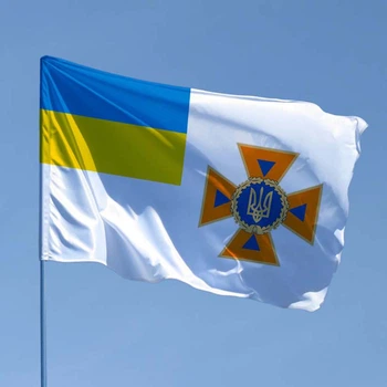 Флаг Государственной службы Украины по чрезвычайным ситуациям, 90х60 см, 697_14-100