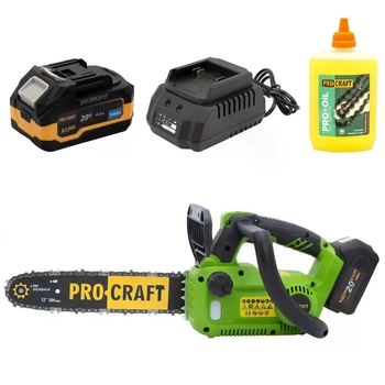 Акумуляторна ланцюгова пилка Procraft PKA42Li + 1акб 4Аг Turbo + ЗП charger20/1 + олива ланцюга