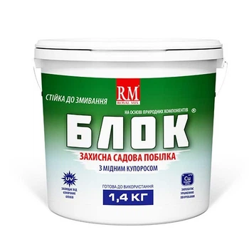 Побілка садова Агрохімпак Блок з Мідним купоросом Відро 1,4 кг