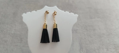 Серьги серьги кисть черные длинные кисточки длинные кисти
