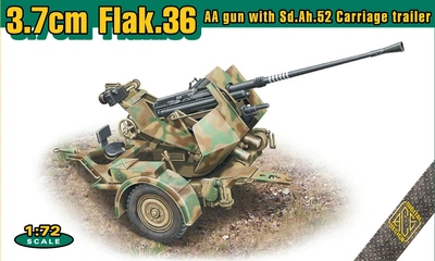 Сборная модель 37-мм зенитное орудие Flak 36 с прицепом Sd.Ah.52 ACE (72570)