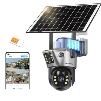 IP-камера LS Vision LS-CS3 4G 8Mp dual screen с солнечной панелью