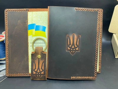 Обкладинка Для Паспорта Із Натуральної Шкіри Коричневий Колір
