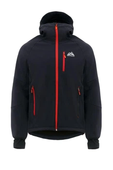 Мужская спортивная ветровка Brooklet softshell водозащитная софтшел ветрозащитная куртка с эргономичным капюшоном для трекинга велосипеда и активного отдыха черный - 1140782-2 - L