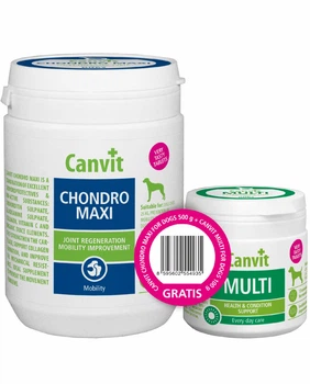 Витамины для собак Canvit Chondro Maxi for dogs 500г + подарок Canvit Multi for dogs 100г