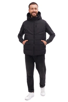 Жилетка теплая зимняя с флисовой подкладкой жилет Brooklet Warm Black мужская - 602407-09 - L