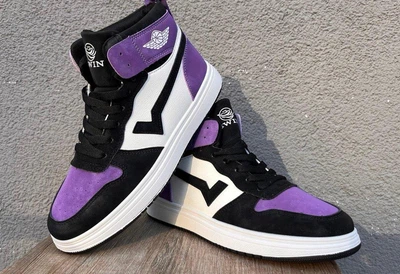 Демісезонні підліткові хайтопи для хлопчиків Swin Shoes White/purple 39 р, біло-фіолетовий