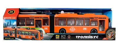 Детская игрушка троллейбус с подсветкой и звуковыми эффектами