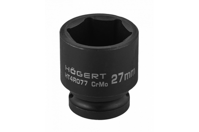 Ударная торцевая головка шестигранная 1/2 дюйма 27 мм CrMo DIN 3121 Hogert (HT4R077)