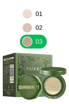 Кушон для лица с экстрактом матча Sadoer Matcha Holding Makeup Air Cushion Liquid Foundation (03 – Бежевый натуральный), 12 мл