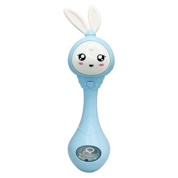 Интерактивная игрушка-погремушка "Зайчик" MGZ-1210(Blue)