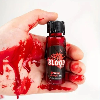 Поддельная фальшивая свежая кровь гель 20 мл Fake Blood Gel Halloween