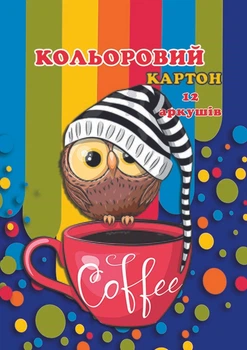 Картон цветной Фолдер А4 12 листов 10 цветов + золото + серебро (00004)