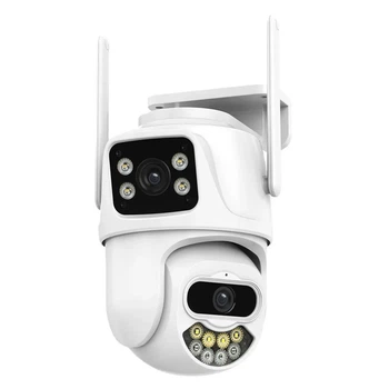 IP камера видеонаблюдения RIAS P7-QQ6 2 (iCSee APP) Wi-Fi 2 объектива 3MP+3MP с удаленным доступом White