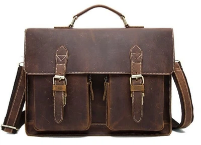 Чоловічий портфель Vintage із натуральної шкіри у вінтажному стилі рудого кольору для документів формату А4 (bg147fash74)