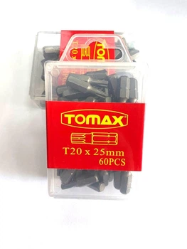 Бита T20 х 25 мм магнитная TOMAX 60 шт