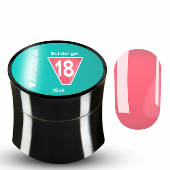 Моделирующий гель для наращивания ногтей Victoria Avdeeva Builder Gel №18 15 мл (Ягодно-розовый)