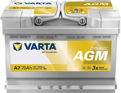 Акумулятор Varta Dynamic AGM 570901076 12V 70Аг 760A (EN) R+