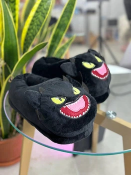 Капці-кігурумі Дракон Нічна Фурія Беззубик My Kigu домашні для Хлопчика м'які плюшеві Чорний 26-30 (М13157)