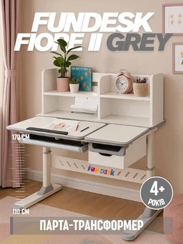 Парта-трансформер для підлітка Fundesk Fiore II Grey