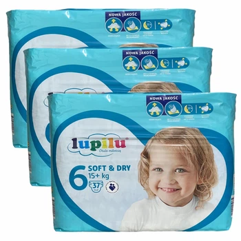 Підгузки Lupilu soft & dry 6 Extra Large (15+ кг), 111 шт