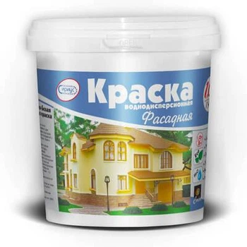 Краска фасадная Сириус матовая белая 1 л для наружных работ