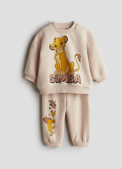 Костюм детский спортивный H&M 98 см бежевый с Симбой