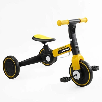 Дитячий триколісний велосипед Best Trike BS-32260 трансформер, знімні педалі, нейлонова рама, перетворюється на беговел