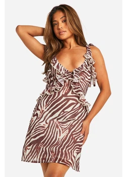 Платье boohoo 42 Светло-коричневый gzz96534