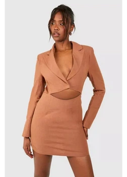 Платье boohoo 40 Светло-коричневый gzz82091