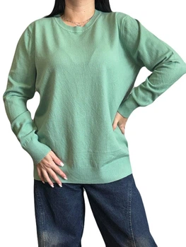 Базовий джемпер кашемірової якості, м'ятний, р.2XL-3XL