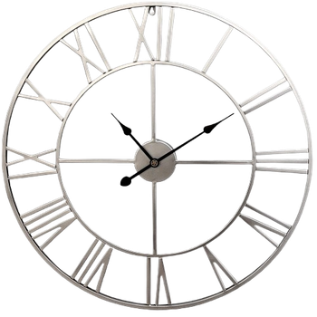 Часы настенные Ti-Time (90 см) лофт Loft3-S металлические серебристые